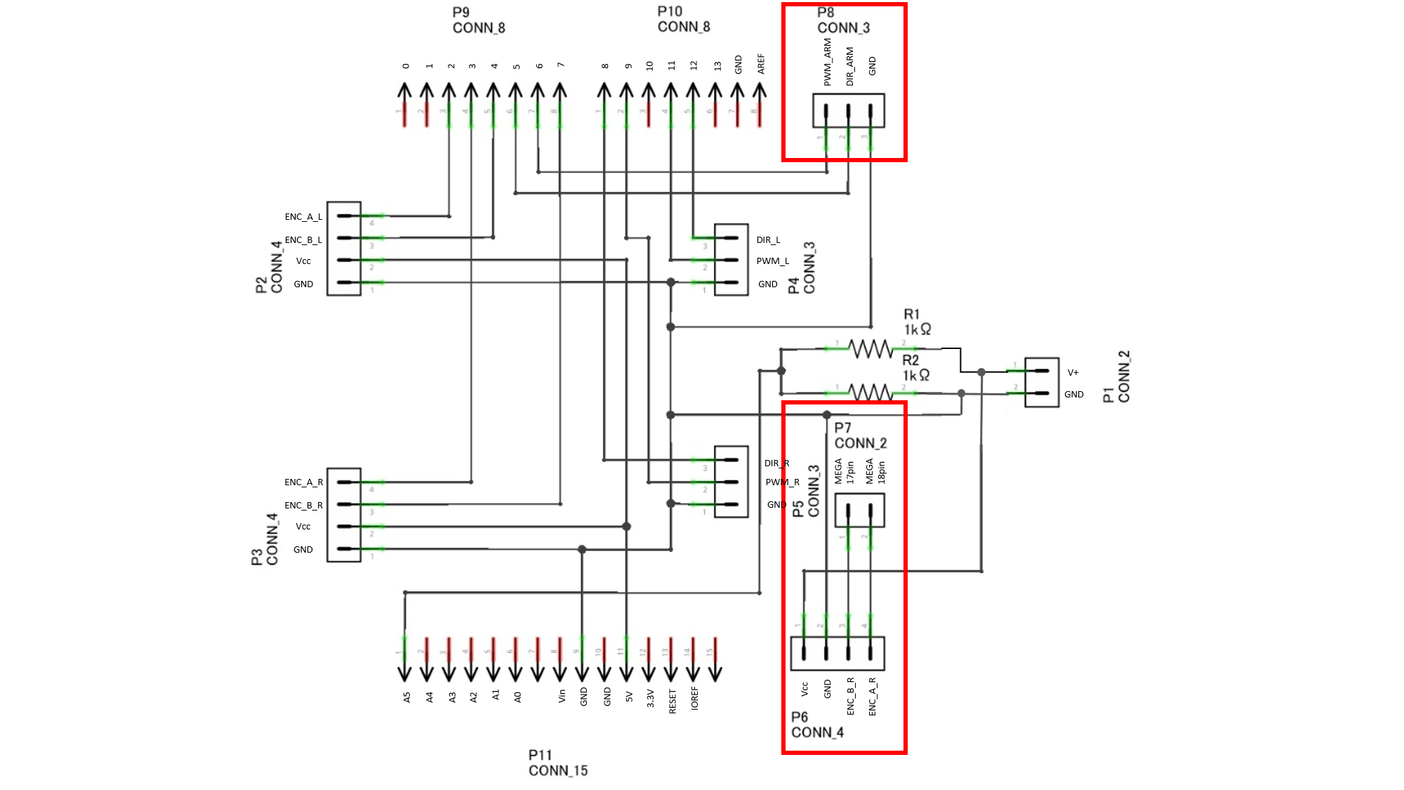  Fig.2 Arduinoユニバーサル基板回路図