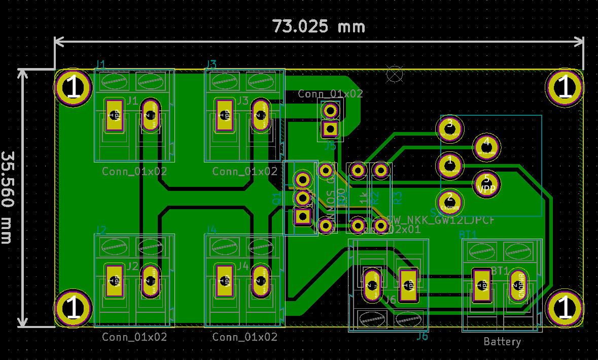 Fig.3 電源ボード基板加工用図面