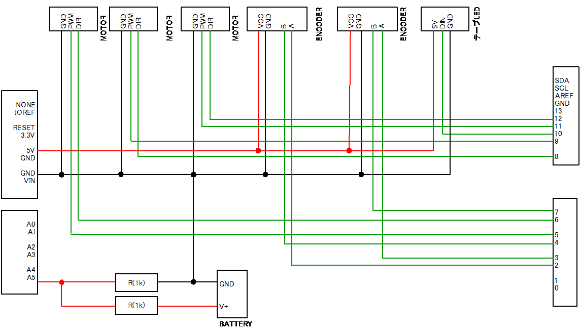 Arduino系統回路図
