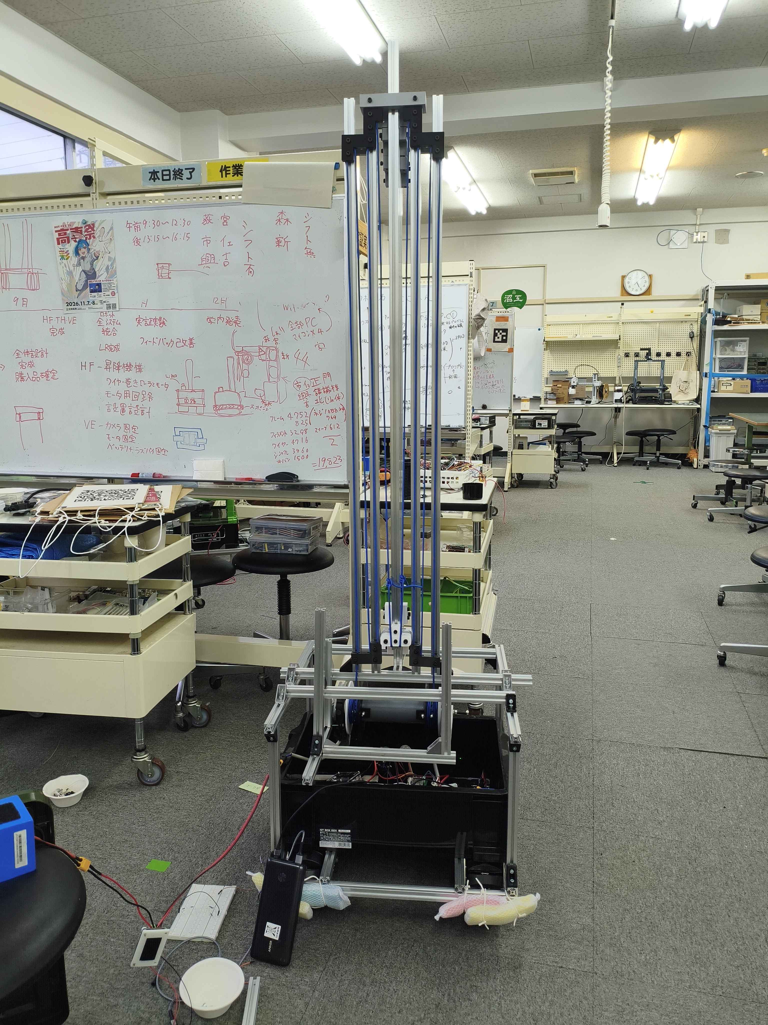 mirs標準機上で縮んでいる様子